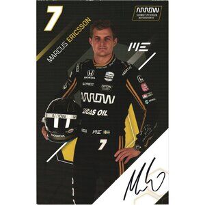 Marcus Ericsson Signed Hero Card  Arrow SPM IndyCar Promo Handout